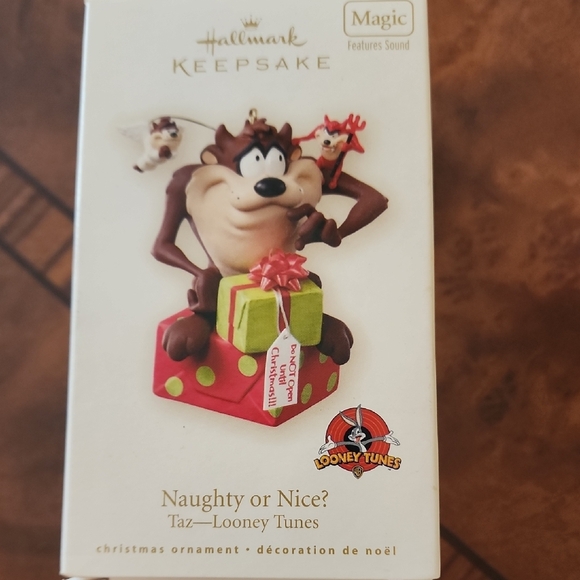 Hallmark Other - Hallmark Keepsake Taz Ornament with Red and Green Gift